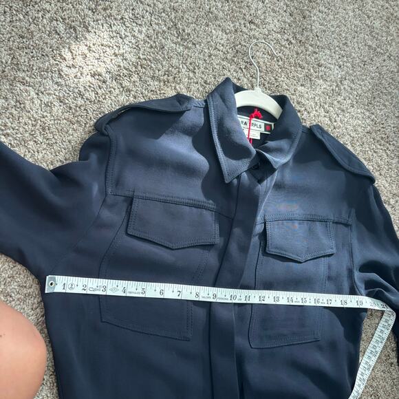 NWT Zara SRPLS Blue Utility Wide Leg Jumpsuit Sz M Runway Chic Gorpcore - Picture 12 of 16